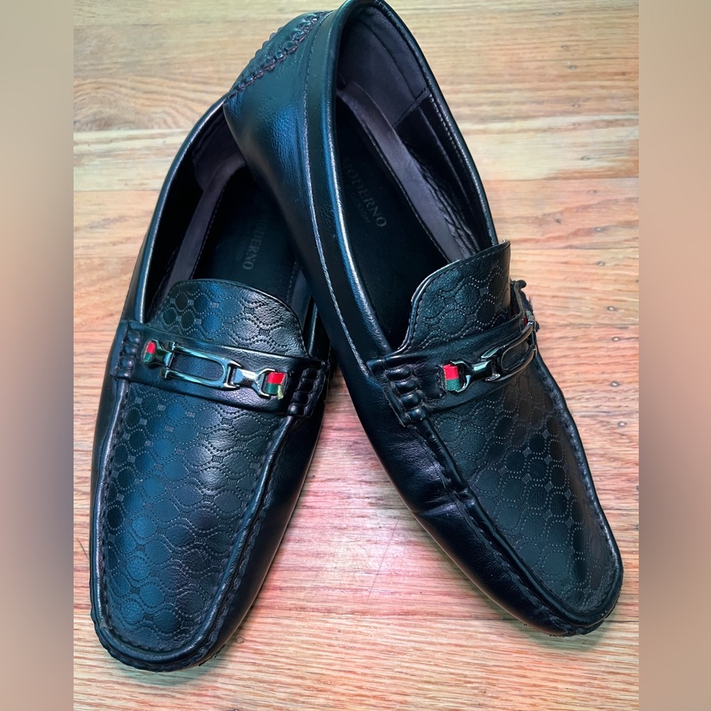 MODERNO LEATHER BCKLE LOAFER DRESS SHOES MENS SZE 10.5